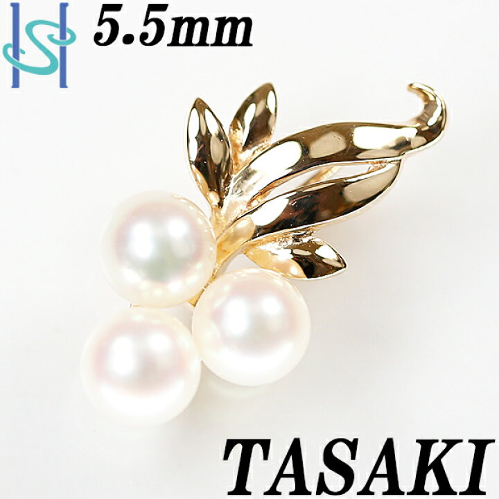 田崎真珠 タサキ TASAKI K18 エナメル アコヤ真珠 ペンダントトップ  
