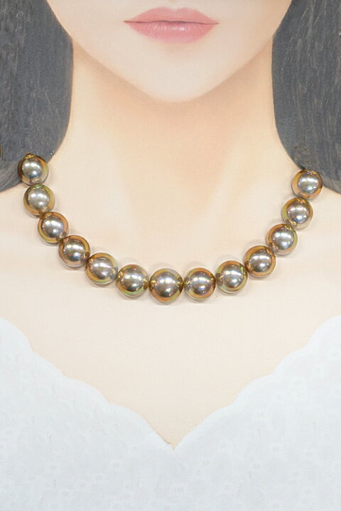 楽天市場】タサキ 田崎真珠 マベパール ネックレス 14.0mm-16.9mm 
