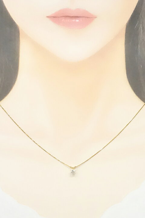 楽天市場】ミキモト ダイヤモンド ネックレス 0.42ct K18 イエロー 