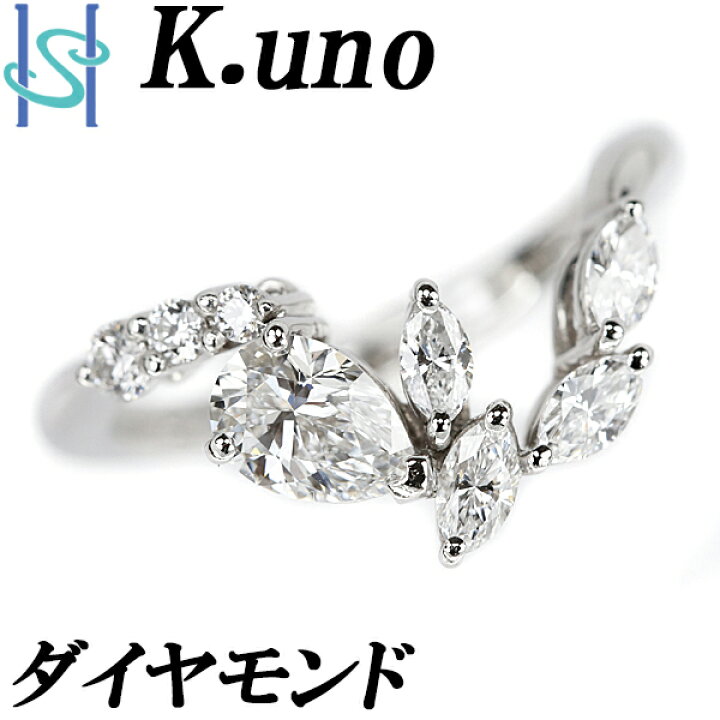 楽天市場】ケイウノ ペアシェイプカット ダイヤモンド リング 0.404ct  