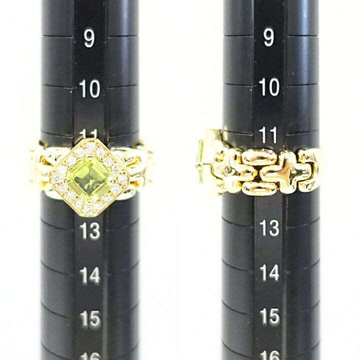 楽天市場】ベリテ ペリドット リング ダイヤモンド 0.16ct K18  