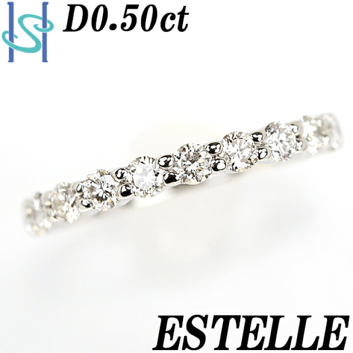 楽天市場】エステール ダイヤモンド ハーフエタニティ リング 0.50ct 