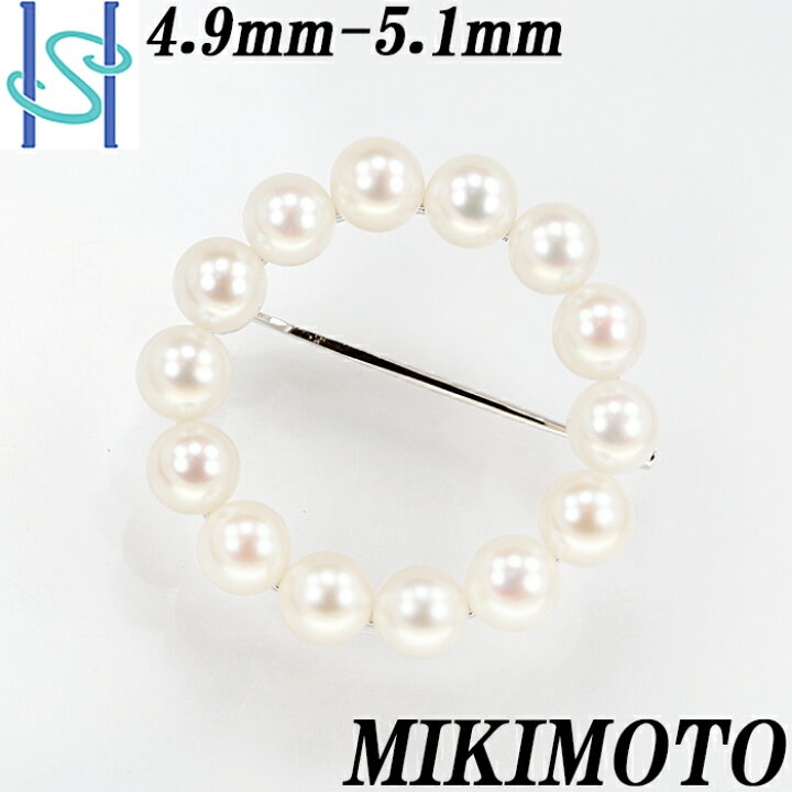 楽天市場】☆10/26 ミキモト アコヤパール ブローチ 4.9-5.1mm  