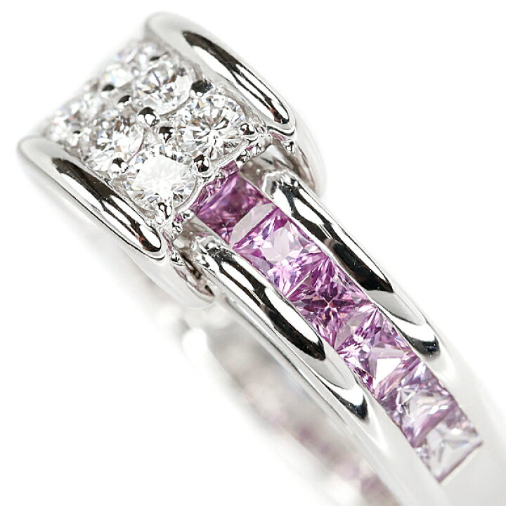 楽天市場】ジュネ ピンクサファイア リング 1.51ct ダイヤモンド K18WG  