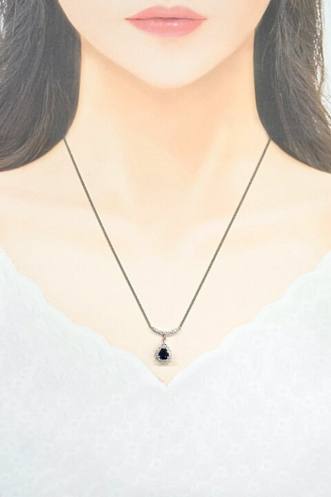 楽天市場】三越 サファイア ネックレス 1.11ct ダイヤモンド Pt900 