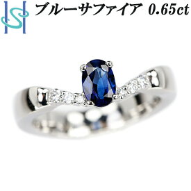 楽天スーパーSALE【最大33%OFF&全品5倍&最大3万円クーポン】ブルーサファイア リング 0.65ct ダイヤモンド Pt900 V字 | ブルーサファイヤ プラチナ デイリーユース シンプル かわいい おしゃれ 上品 エレガント【中古】【SH101945】