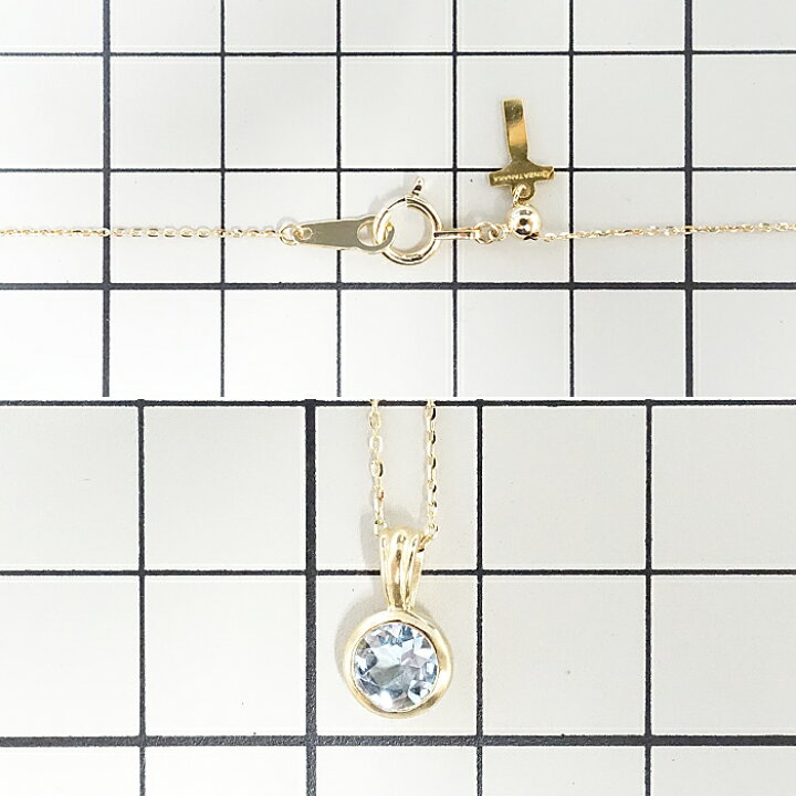 楽天市場】☆12/5 ギンザタナカ アクアマリン ネックレス 0.20ct K18 