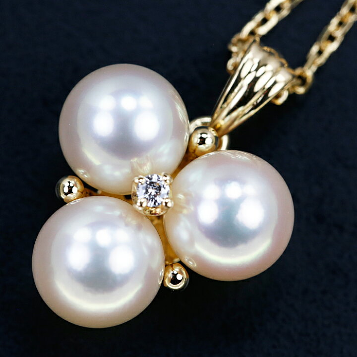 楽天市場】☆ミキモト アコヤパール ネックレス 6.5mm ダイヤモンド  