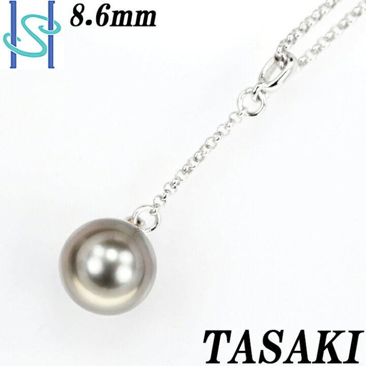 楽天市場】☆9/26 タサキ 田崎真珠 黒蝶パール ネックレス 8.6mm K18 