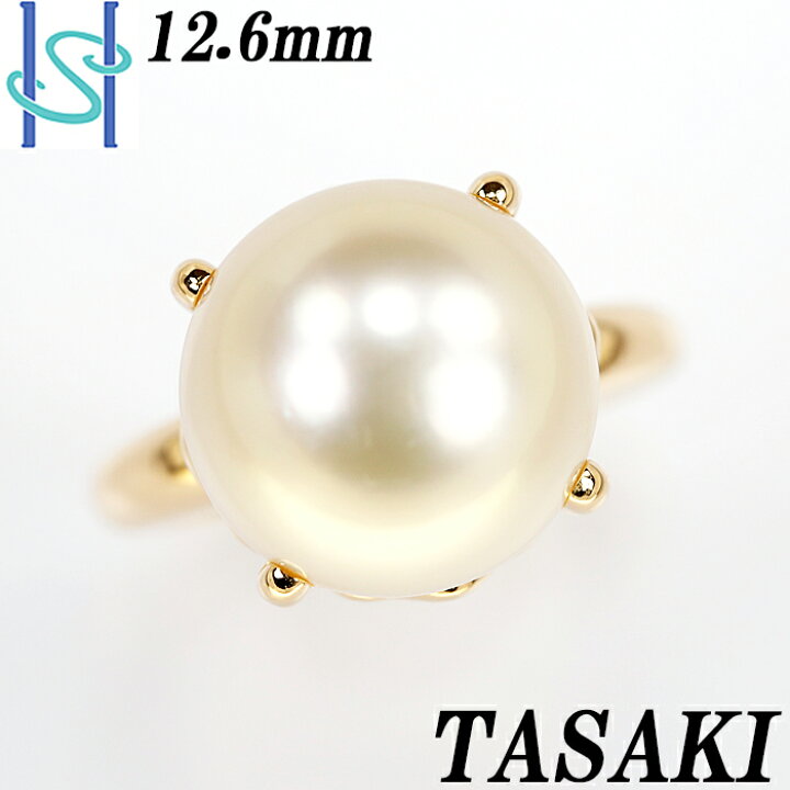 楽天市場】☆11/17 タサキ 田崎真珠 白蝶パール リング 12.6mm K18  
