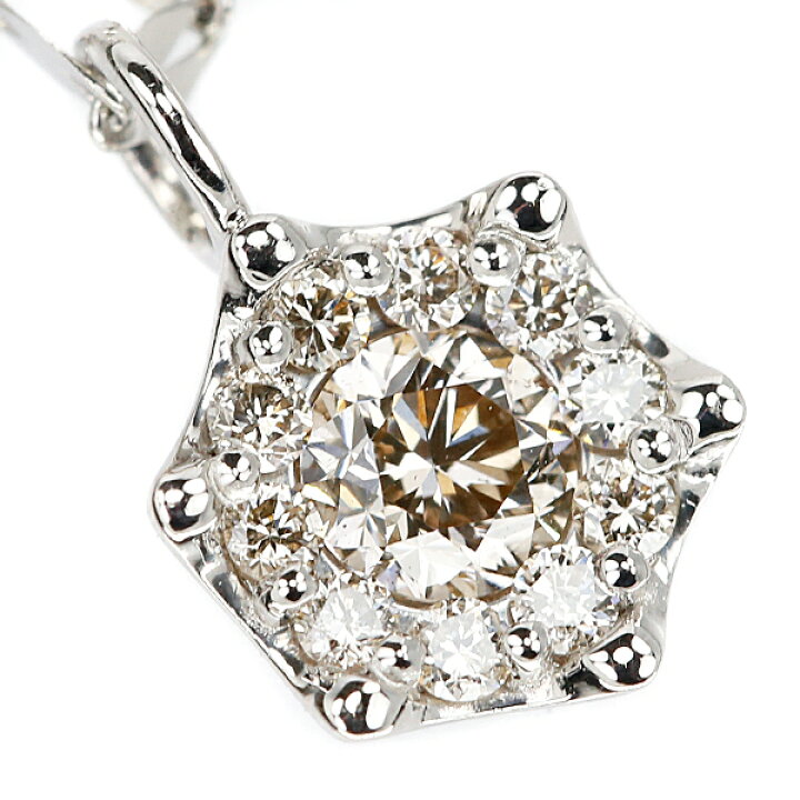 楽天市場】エステール ブラウンダイヤモンド ネックレス 0.31ct Pt900  