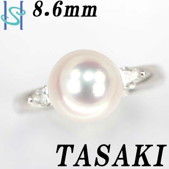 楽天市場】☆タサキ 田崎真珠 アコヤパール リング 8.6mm ダイヤモンド  
