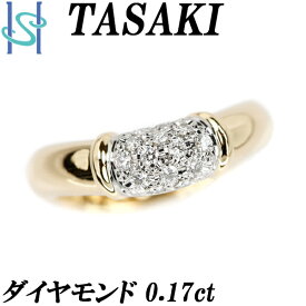 楽天スーパーSALE【最大33%OFF&全品5倍&最大3万円クーポン】タサキ 田崎真珠 ダイヤモンド リング 0.17ct K18YG Pt900 パヴェ留め ブランド TASAKI | 18金 ダイアモンド デイリーユース シンプル かわいい おしゃれ【中古】【SH108539】