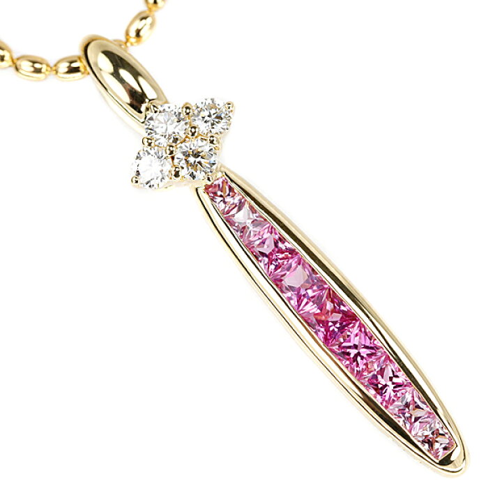 楽天市場】☆10/16 ジュネ ピンクサファイア ネックレス 0.60ct  