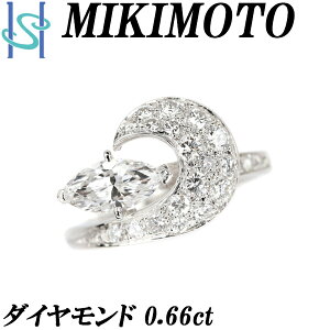 �y4/4�`10 �}���\�� �ő�2���~�N�[�|��+�S�i�|�C���g5�{�z�~�L���g �_�C�������h �����O 0.66ct Pt950 �� ���[�� �}�[�L�X�J�b�g �ό`�J�b�g �t�@���V�[�J�b�g MIKIMOTO | �_�C�A�����h �v���`�i ��