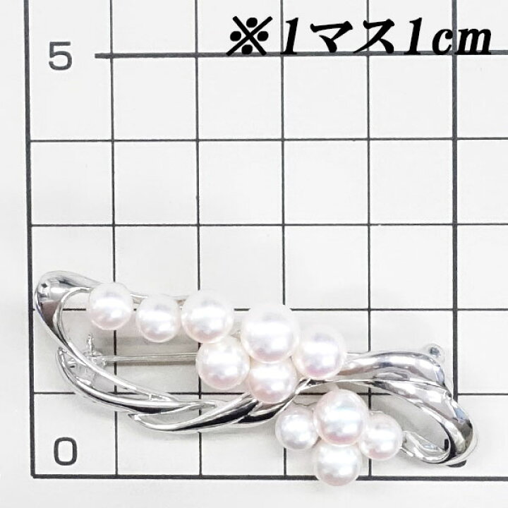 楽天市場】☆11/29ミキモト アコヤパール ブローチ 5.0-6.6mm K18WG 