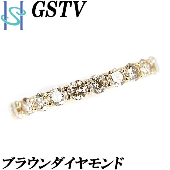 楽天市場】☆12/8 GSTV ブラウンダイヤモンド リング 1.00ct K18 