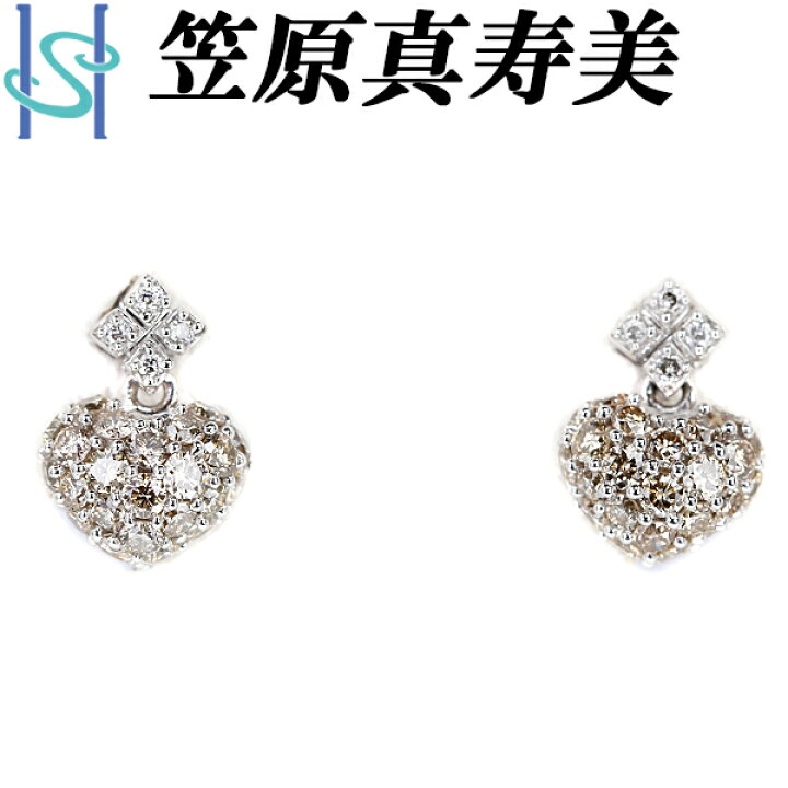 楽天市場】☆4/10 笠原真寿美 ブラウンダイヤモンド ピアス 0.35ct  