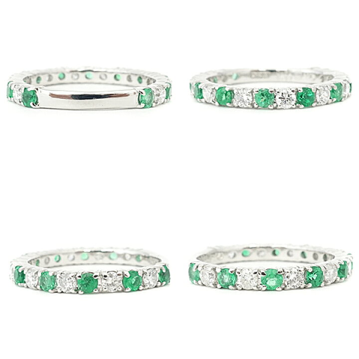 楽天市場】☆1/29 三越 エメラルド ハーフエタニティリング 0.53ct  