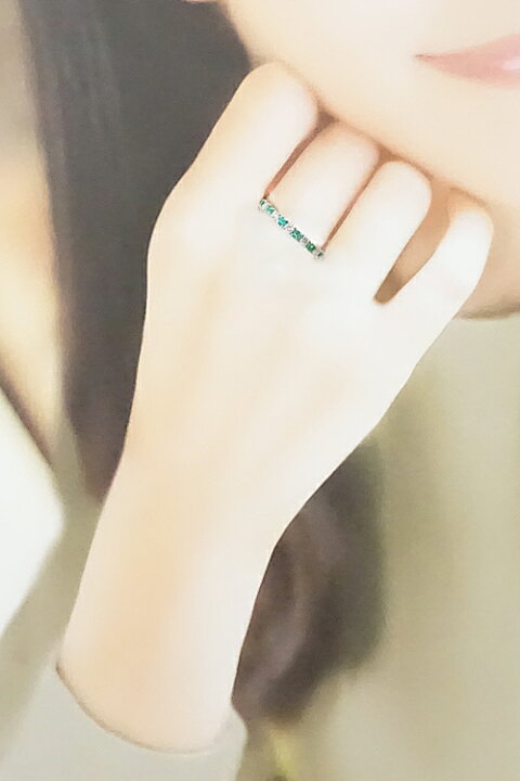 楽天市場】☆1/29 三越 エメラルド ハーフエタニティリング 0.53ct  