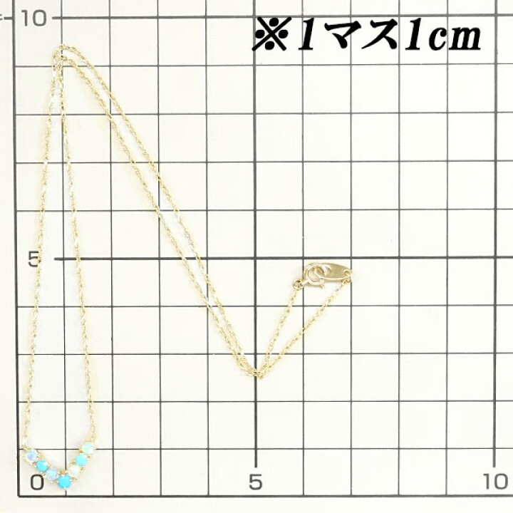 楽天市場】エテ オパール トルコ石 ネックレス K10YG V字 ターコイズ 