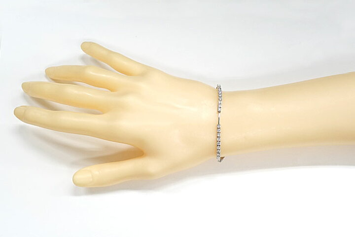 楽天市場】デビアス ライン ダイヤモンド ブレスレット 3.00ct K18WG 