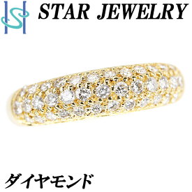 【5/1～5/7 FASHION SPECIAL FAIR 5%OFF】スタージュエリー ダイヤモンド パヴェリング 0.60ct K18 イエローゴールド 誕生石 4月 ブランド STAR JEWELRY | 18金 K18YG ダイアモンド デイリーユース シンプル かわいい おしゃれ【中古】【SH94592】