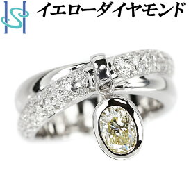 楽天スーパーSALE【最大33%OFF&全品5倍&最大3万円クーポン】オーバルカット イエローダイヤモンド リング 0.653ct 0.46ct プラチナ Pt900 揺れる ファンシーカット 変形カット 2連風 誕生石 4月 | ダイアモンド ゴージャス 華やか かわいい おしゃれ【中古】【SH97380】