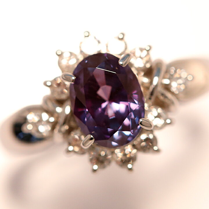 20/美品 クレサンベール Pt900 再結晶アレキ2.47ct リング 指輪