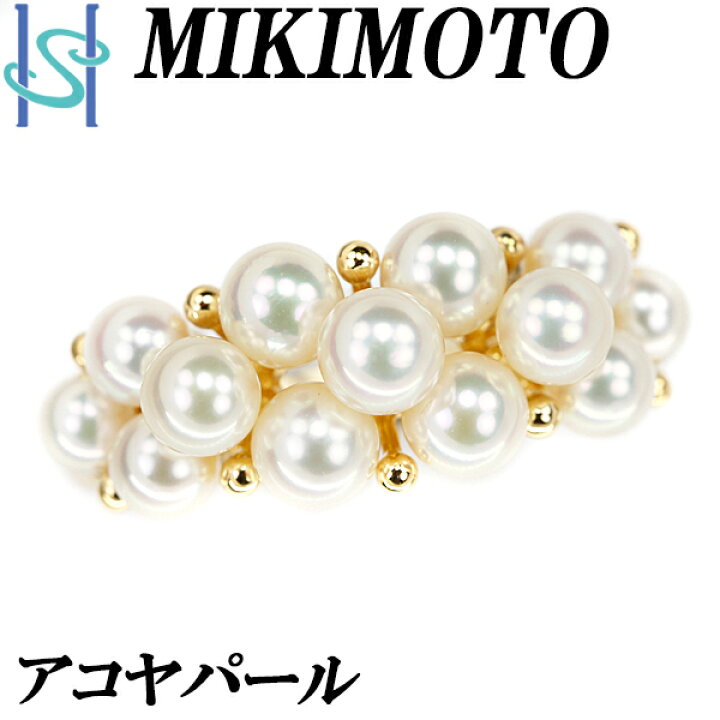 楽天市場】☆10/10 ミキモト アコヤパール リング 3.2-3.9mm K18YG  