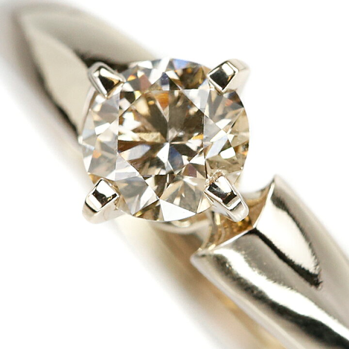 楽天市場】カシケイ ブラウンダイヤモンド リング 0.50ct K18BG  