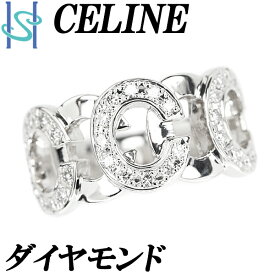 セリーヌ ダイヤモンド リング 0.41ct Pt900 太め 透かし ブランド CELINE | ダイアモンド プラチナ デイリーユース シンプル かわいい おしゃれ カジュアル【中古】【SH100033】