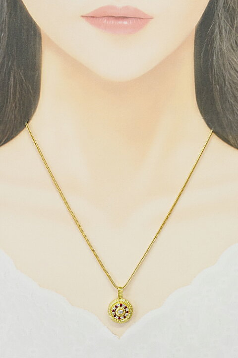 楽天市場】☆7/22 ランバン ルビー ネックレス 0.27ct ダイヤモンド  