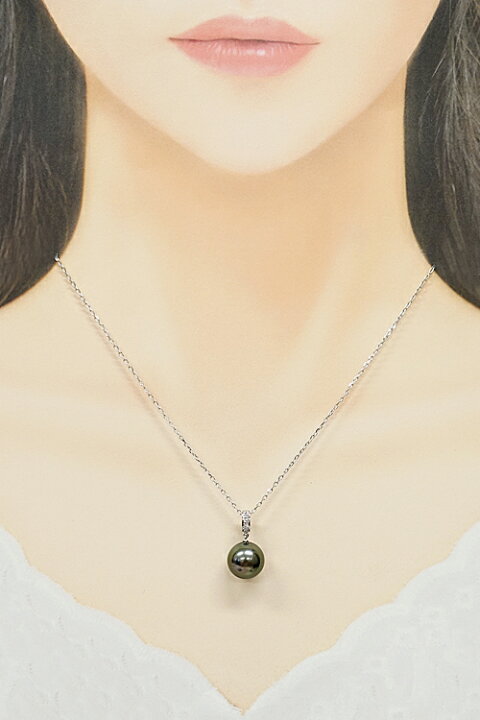 楽天市場】☆11/11 ミキモト 黒蝶パール ネックレス 11.8mm  