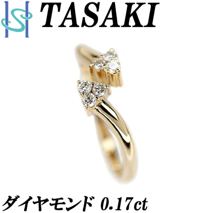 楽天市場】タサキ 田崎真珠 ダイヤモンド オープンリング 0.17ct K18YG 