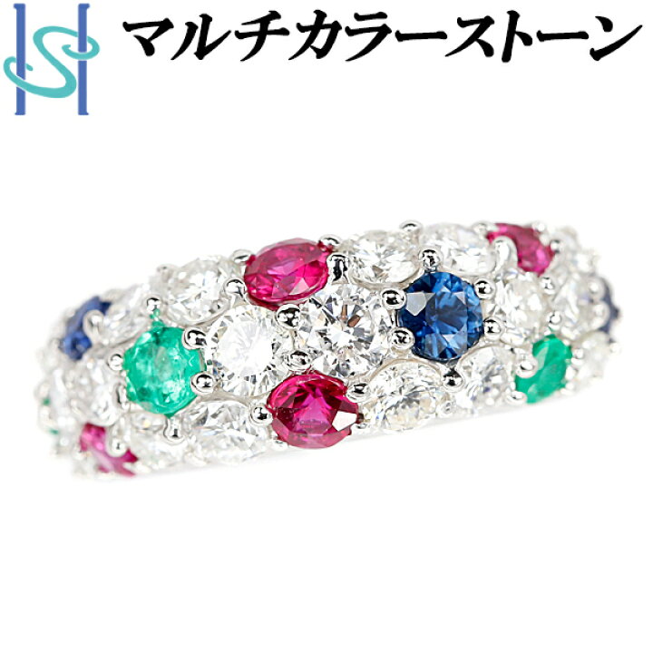 楽天市場】☆4/19 ダイヤモンド パヴェ リング 1.61ct エメラルド 