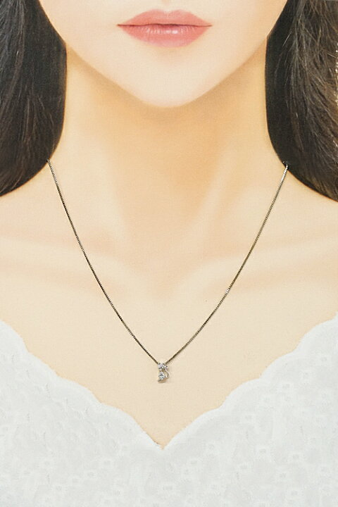 楽天市場】ダイヤモンド ネックレス 0.28ct K18WG ねこ ネコ 猫 動物 