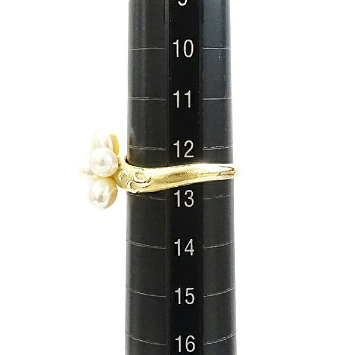 楽天市場】タサキ 田崎真珠 淡水パール リング 3.8-4.2mm K18YG 花 