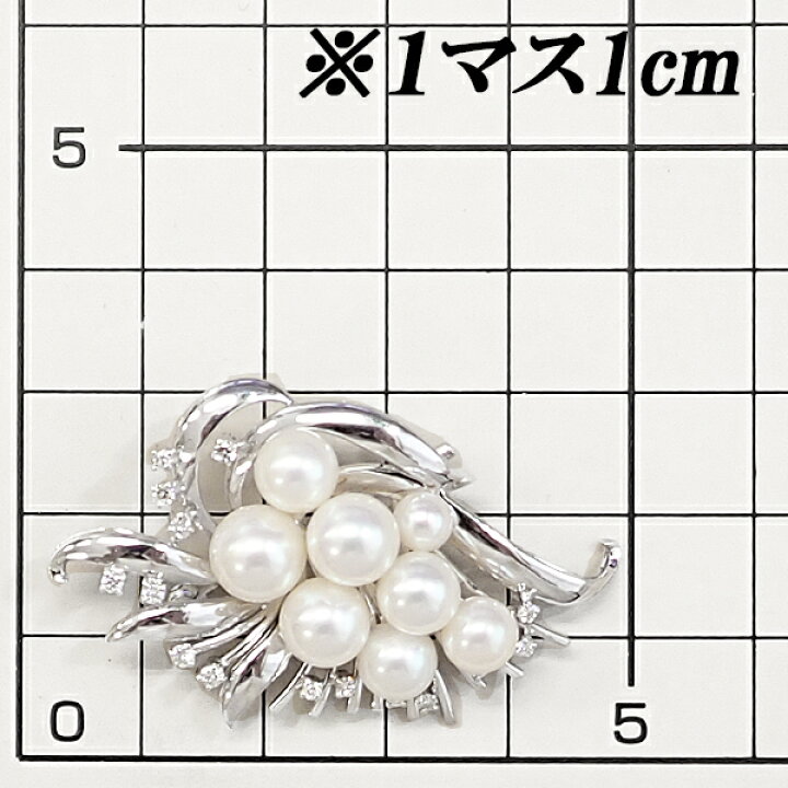 楽天市場】ミキモト アコヤ真珠 ブローチ ダイヤモンド K14ホワイト 