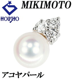 【宝正 創業50周年記念セール】最大2万円クーポンミキモト アコヤ真珠 ペンダントトップ ダイヤモンド K18ホワイトゴールド MIKIMOTO 【中古】【903560】