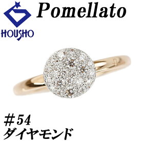 【1/9〜16 マラソン 最大2万円クーポン】初売りSALE 開催中ポメラート ダイヤモンド サッビア リング K18ピンクゴールド K18ホワイトゴールド Pomellato ＃54 円 丸 サークル パヴェ 細め 【中古】【903708】