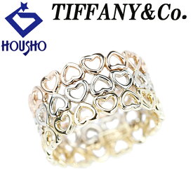 【1/24~29マラソン 最大2万円クーポン+全品ポイント5倍】ティファニー クラウン オブ ハート 3ロウ リング K18イエローゴールド K18ホワイトゴールド K18ピンクゴールド TIFFANY&Co. パロマ・ピカソ 透かし 太め 幅広 地金のみ 石なし 【中古】【903907】