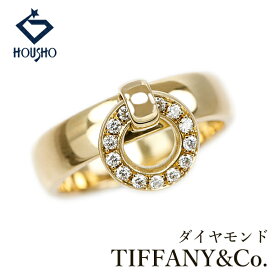 【宝正 創業50周年記念セール】ティファニー ダイヤモンド ドアノック リング K18イエローゴールド TIFFANY&Co. サークル ラウンド 円 丸 【中古】【904667】
