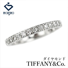 【母の日 ギフト】ティファニー ダイヤモンド ノヴォ リング Pt950 TIFFANY&Co. ハーフエタニティ 一文字 ストレート 細め 【中古】【905133】