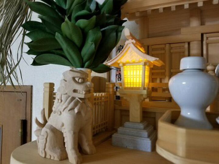 楽天市場】【神具】木彫狛犬4寸(1対）手彫りで彫り上げられた 木彫り 