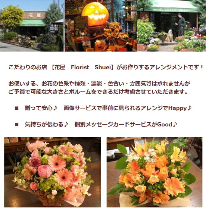 楽天市場 あす楽 日時指定対応 ボリュームと大きさ重視 おまかせ生花アレンジ 送料無料 フラワーアレンジメント 敬老の日 花 誕生日 プレゼント 母 女性 祖母 女友達 アレンジメントフラワー ギフト 送別会 花 結婚記念日 妻 お見舞い お誕生日 お花 退職祝い 定年