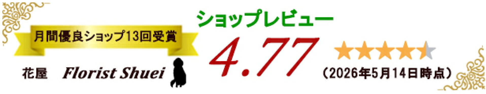 月間優良ショップ受賞