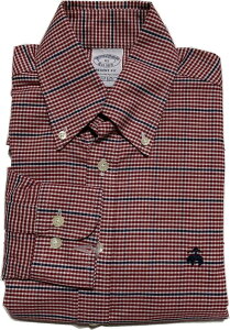 �u���b�N�X�u���U�[�Y ���� �����|�C���g �{�^���_�E���V���c �`�F�b�N ���b�h Brooks Brothers SHIRTS 050