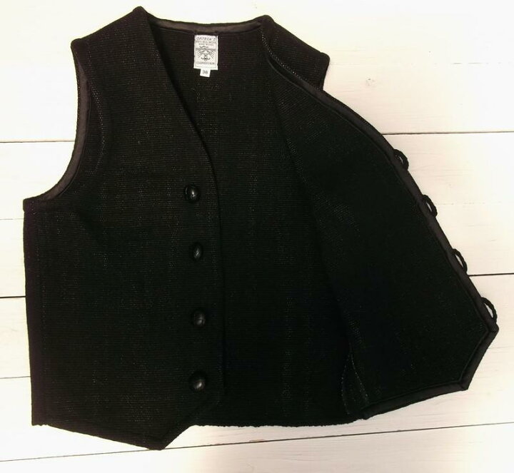 楽天市場】オルテガ チマヨベスト 別注 黒 無地 ブラック メンズ 