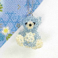 すくも藍ビーズキット NO-3 藍熊 くま | ビーズキット 手芸キット キット トーホー すくも藍ビーズ 阿波…